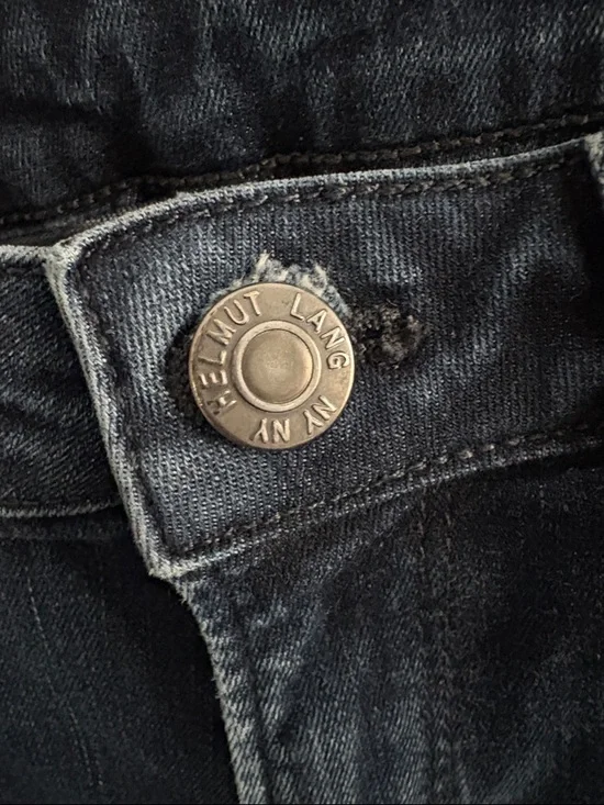 Helmut Lang Ankle Zip Skinny Jeans Made is USA Size 27 Dark Wash Moto - Picture 4 of 7